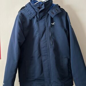 Hollister Navy Blue Hooded Jacket